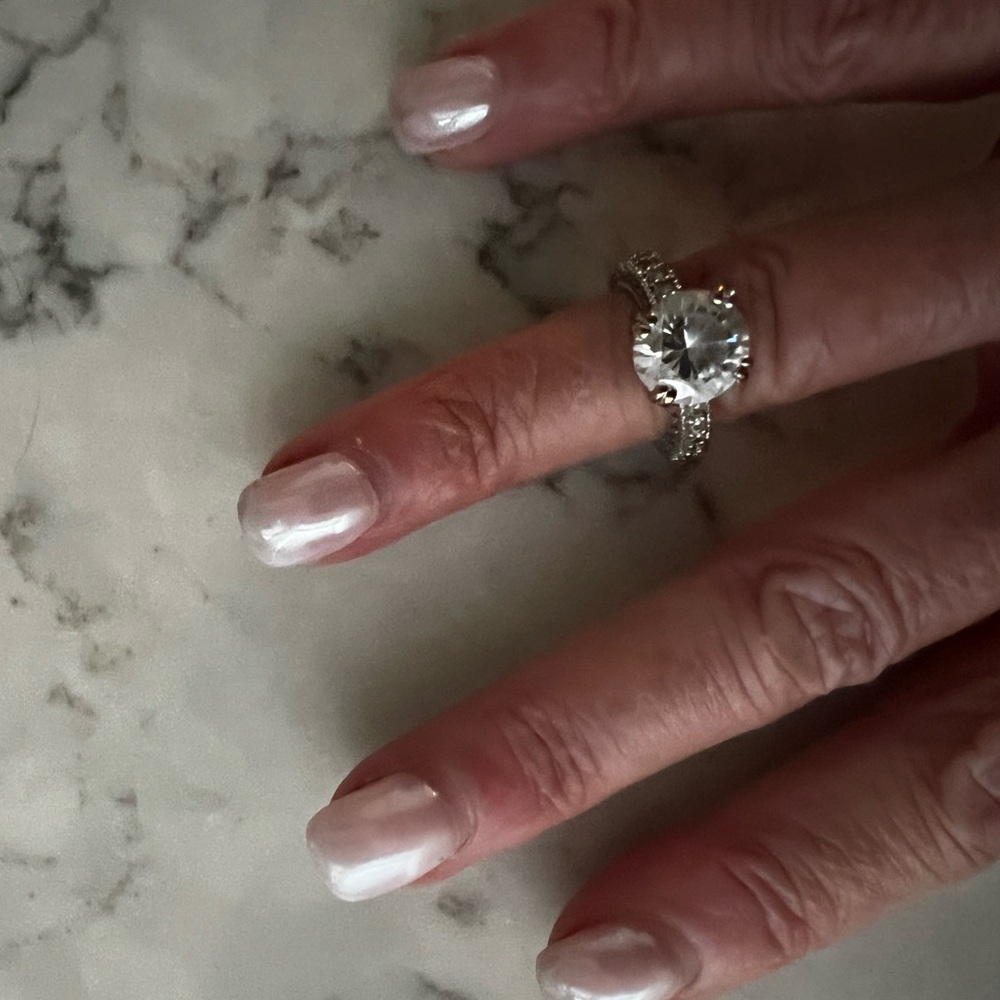 Nadri CZ Rhodium plated Ring